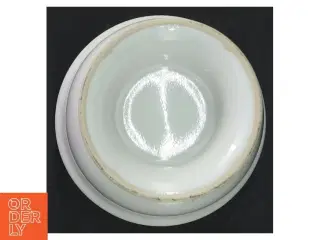 Hvid keramik lysestage (str. 11 cm)