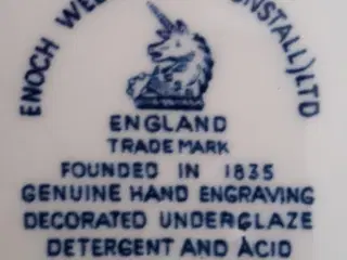 Porcelæn tallerkne, england Ironstone
