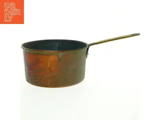 Antik Skultuna 1607 kobber kasserolle (str. Diameter 20 cm h 11 cm)