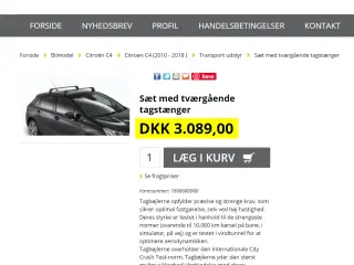 Original Citroën C4 Tagbøjler
