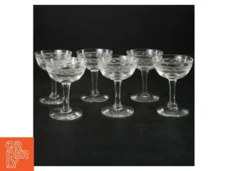 Sæt af seks cocktailglas (str. 9x7 cm)
