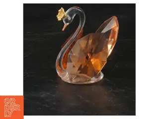 Krystal svane figur (str. 7x6 cm)