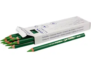 Super Ferby 1 farveblyanter, L: 18 cm, mine 6,25 mm, lys grøn, 12 stk./ 1 pk.