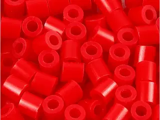 Rørperler, str. 5x5 mm, hulstr. 2,5 mm, medium, rød (32231), 6000stk./ 1 pk.