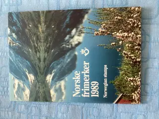 Årsmappe norske frimærker 1989