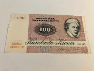 100 Kroner Danmark 1986 - Bemærk hul