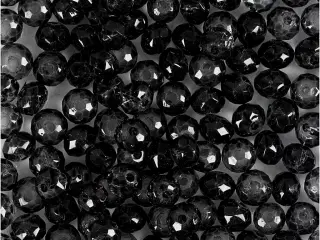 Facetperler, diam. 4 mm, hulstr. 1 mm, grå, 45stk./ 1 pk.