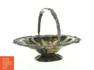 Sølvfarvet frugtkurv (str. 31 x 25 cm)