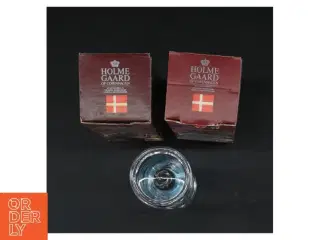 Holmegaard glasvaser og lysestager fra Holmegaard (str. 2 styk. ø. 6 cm. længde, 17 cm)