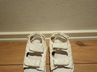Damesandaler med Velcro, Andet, hvid, str. 37.