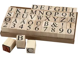 Stempelsæt 20x20 mm - 45 stk. til kreative projekter