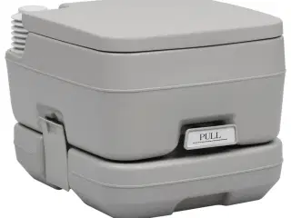 Transportabelt campingtoilet 10+10 l grå