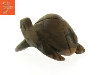 Håndskåret træskildpadde (str. 10 cm)
