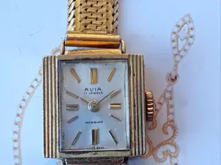 Gyldent schweizisk ur AVIA 18 karat guld