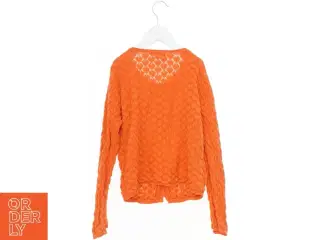 Orange cardigan med mønster fra H&M (str. 128)