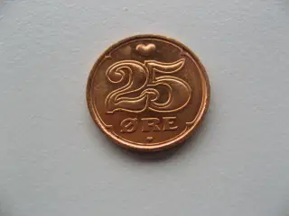 Smuk Proof 25 Øre 2008. Den sidste i serien