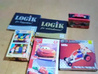 Diverse spil puslespil til små børn madkasse Lynet