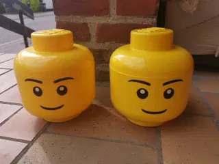 Lego opbevarings hoveder Samlet 100kr