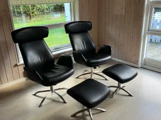 Lænestole med fodskammel
