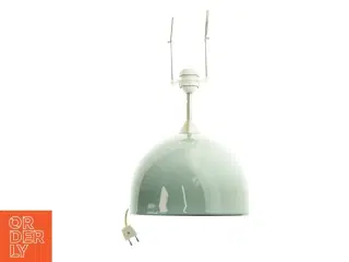 Bordlampe i gråt glas fra Holmegaard (str. Ø. 27 cm. h. 50 cm. hej)