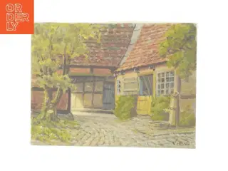 Gammelt oliemaleri (str. 40,5 x 30,5 cm)