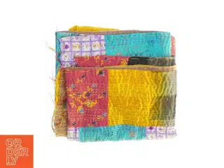 Farverigt patchwork-tæppe (str. 90x113 cm)