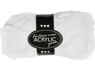 Fantasia Polyacrylgarn, L: 35 M, Maxi, hvid, 50 g/ 1 ngl.