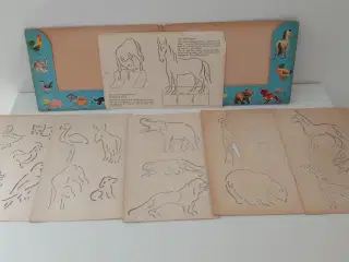 Vintage skabelon bog: Jeg kan Tegne. Omkring 1960