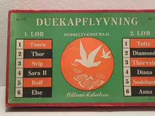 "Duekapflyvning" Sjældent væddemålsspil før 1948