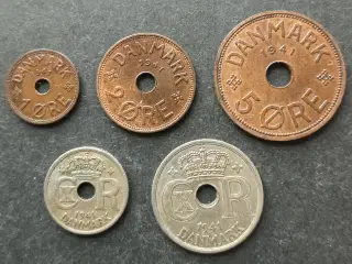 Færørene Komplet sæt 1941 i pæn kvalitet.