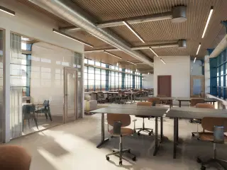 11.014 m² kontorlejemål med café, kantine og møderum