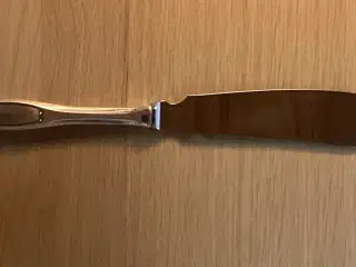 Kongelys lagkagekniv sølvplet