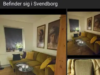 Karry gul fløjls sofa fra ilva