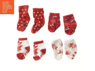 4 par julestrømper (str. 12 cm)