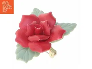 Porcelænsrose broche (str. Ø 3 cm)