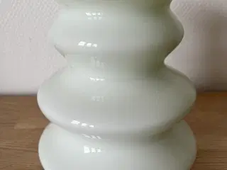 Herstal vase - hvid/limegrøn