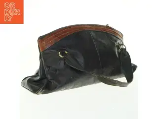 Læder skuldertaske (str. 42x18 cm)