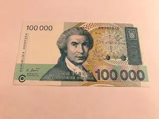 100000 Dinara Croatia