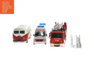 Brandbilsmodel og redningsbiler (str. 11-18 cm)