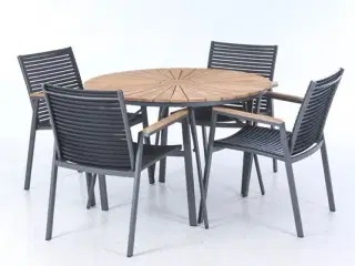 Havebord samt fire stole