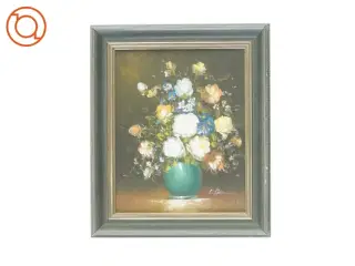 Billede med blomstermotiv (str. 32 x 27 cm)