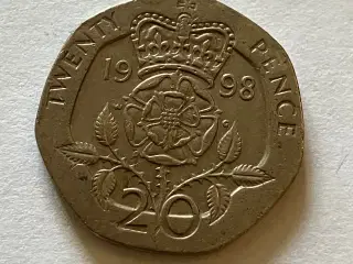 20 Pence England 1998