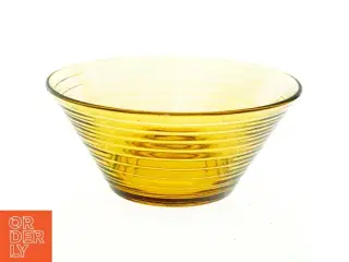 Gul glas skål (str. 21 x 9 cm)