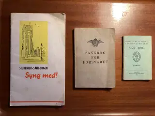 3 gamle sangbøger.