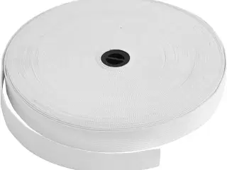 Hvid Elastikbånd 20 mm x 25 m - Holdbart og Alsidigt