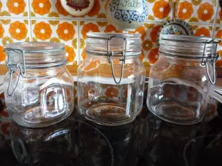 3 italienske opbevaringsglas