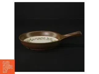Dekoreret keramisk serveringsfad med greb fra Dekor Brazil (str. Ø. 13 cm)