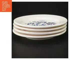 Blomstermønstrede porcelænstallerkener (4 stk) fra All Dutch (str. Ø 17 cm)