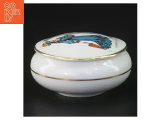 Jugend Porcelænskrukke med låg fra Bavaria (str. Ø 7 cm)