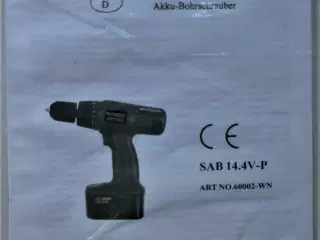 Perfekt GAVE: NY Akkuboremaskine m. AKKU & OPLADER